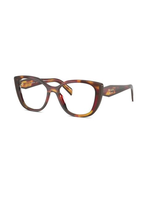 Prada Eyewear oversized-frame glasses - Brown