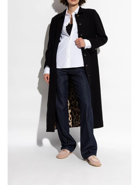 Dolce & Gabbana logo-lettering loafers - Pink