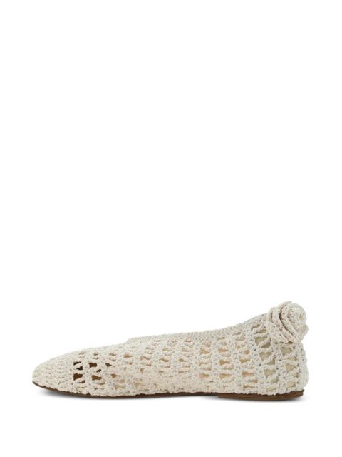 Magda Butrym crochet ballerina shoes - Neutrals