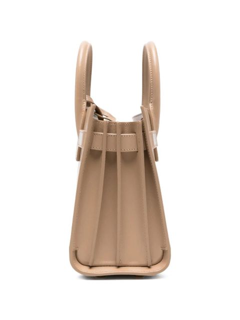 Saint Laurent top handle charm clutch bag - Neutrals