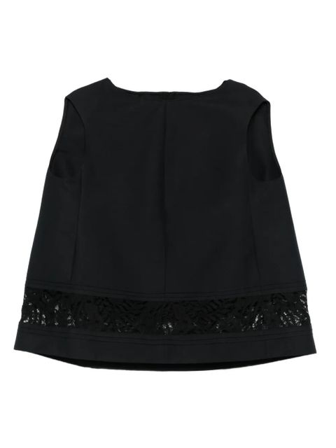 Marni lace-insert sleeveless blouse - Black - zdjęcie produktu nr 1