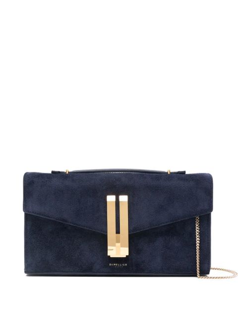 DeMellier Vancouver suede clutch bag - Blue - zdjęcie produktu nr 1