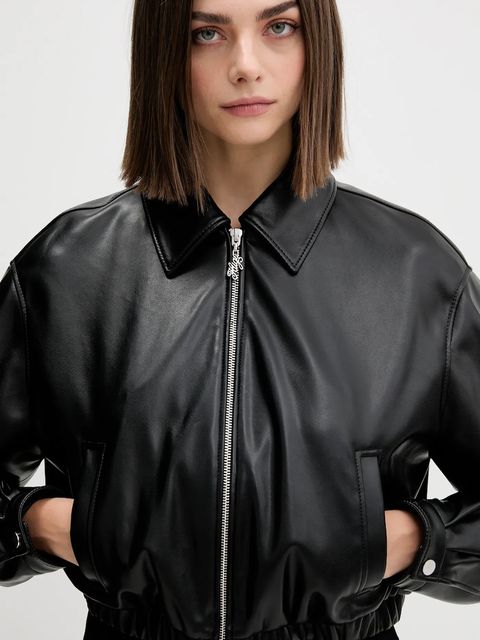 Hugo Blue kurtka kolor czarny przejściowa oversize 50553053