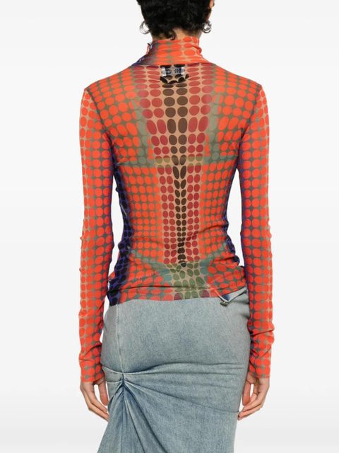 Jean Paul Gaultier patterned top - Orange