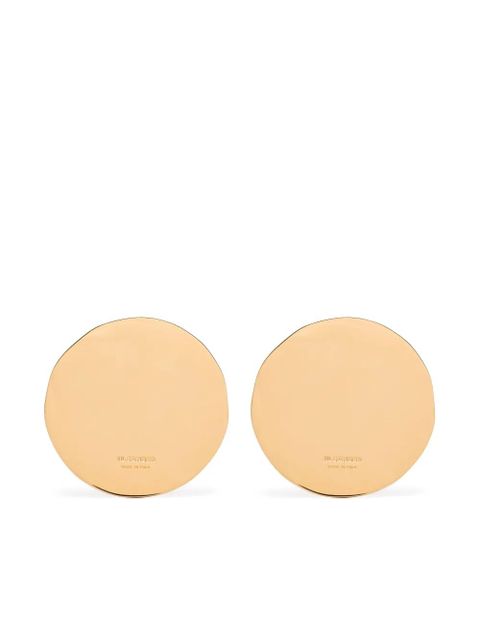 Jil Sander engraved-logo earrings - Gold - zdjęcie produktu nr 1