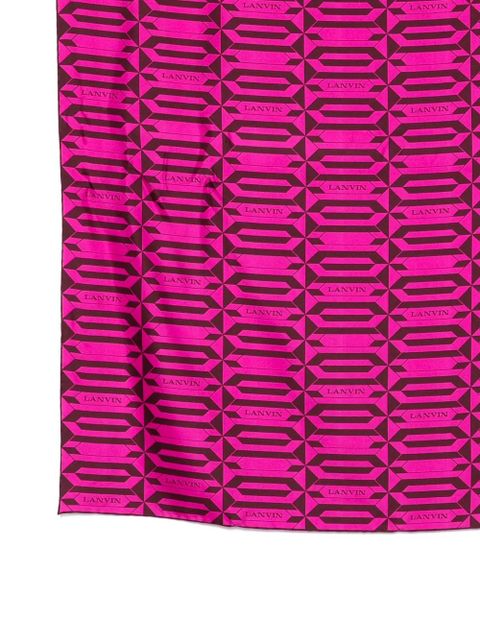 Lanvin geometric-pattern silk scarf - Pink - zdjęcie produktu nr 2