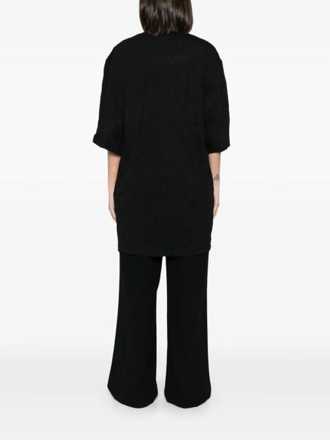 TOTEME crinkled-effect T-shirt dress - Black