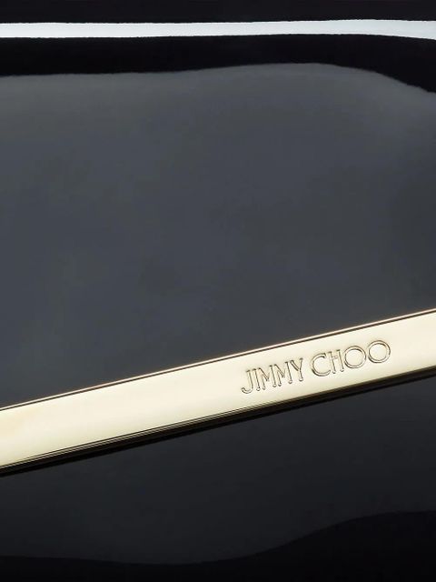 Jimmy Choo Emmie patent leather clutch bag - Black