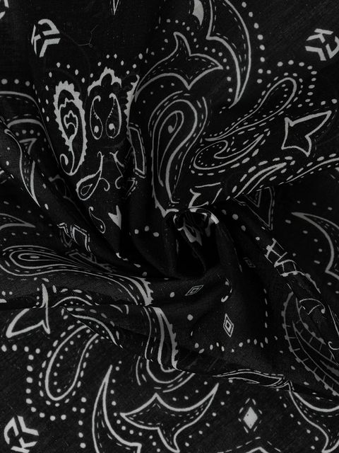 Karl Lagerfeld Jeans apaszka bawełniana damska kolor czarny wzorzysta A4W33087