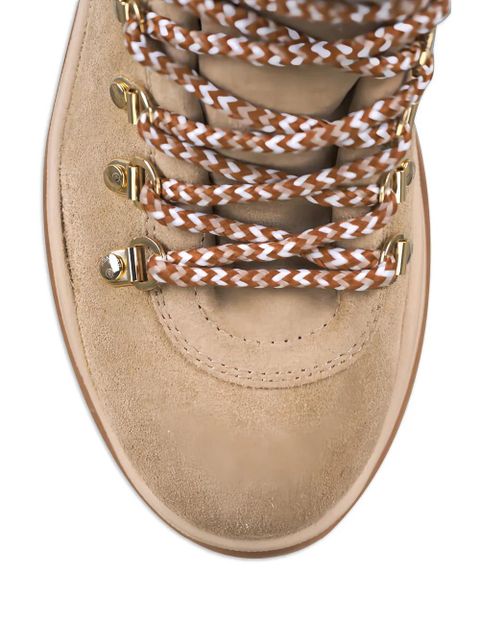 BOGNER Arosa shearling metallic-eyelet boots - Neutrals