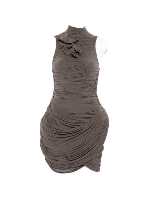 Magda Butrym ruffled mini dress - Brown - zdjęcie produktu nr 1