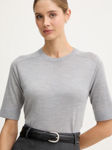 United Colors of Benetton sweter wełniany damskie kolor szary lekki 11AHD10E6