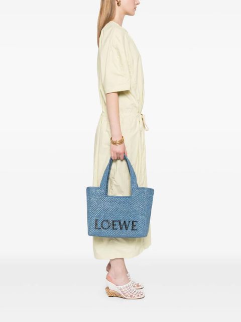 LOEWE medium Loewe Font tote bag - Blue