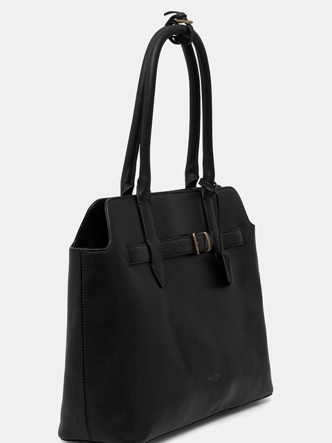 Marc O'Polo torebka skórzana kolor czarny 50818770301104 - zdjęcie produktu nr 2