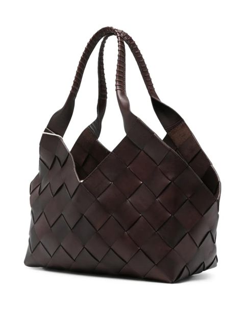 DRAGON DIFFUSION Castello woven-leather tote bag - Brown