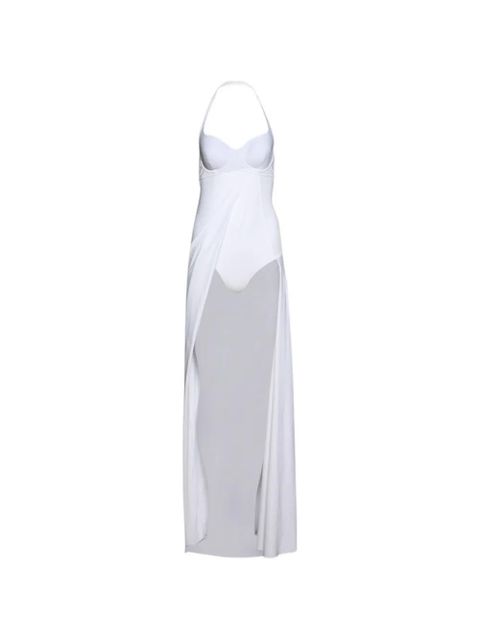 Balenciaga halterneck asymmetric dress - White - zdjęcie produktu nr 1