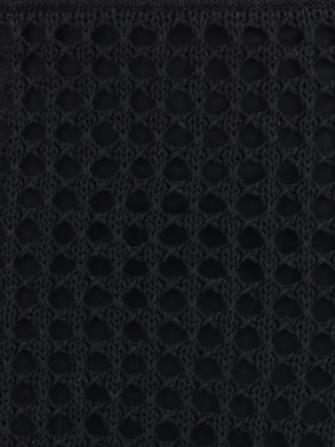 Max Mara open-knit cotton skirt - Black