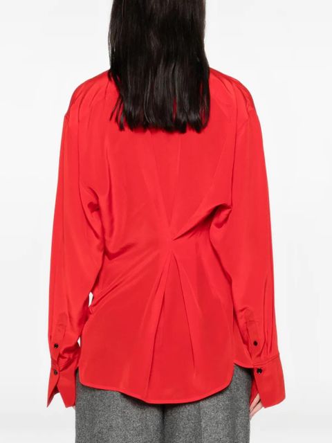 Victoria Beckham tie-neck blouse - Red