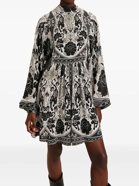 FARM Rio floral-print mini dress - White