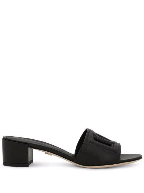 Dolce & Gabbana 40mm DG-logo mules - Black - zdjęcie produktu nr 1