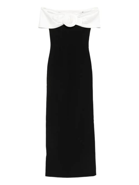 Self-Portrait flower datail maxi dress - Black - zdjęcie produktu nr 1