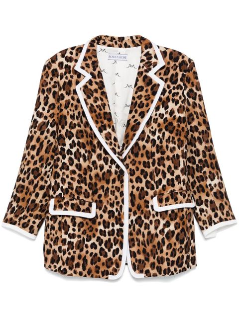 Rowen Rose leopard-print blazer - Neutrals - zdjęcie produktu nr 1