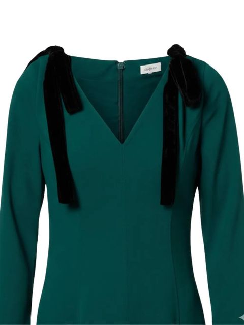 Simkhai Claribel shoulder-tie V-neck dress - Green