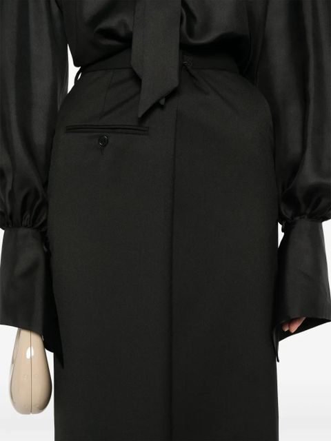 MM6 Maison Margiela textured maxi skirt - Black