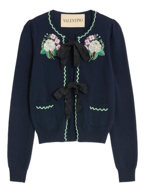 Valentino Garavani embroidered cardigan - Blue - zdjęcie produktu nr 1
