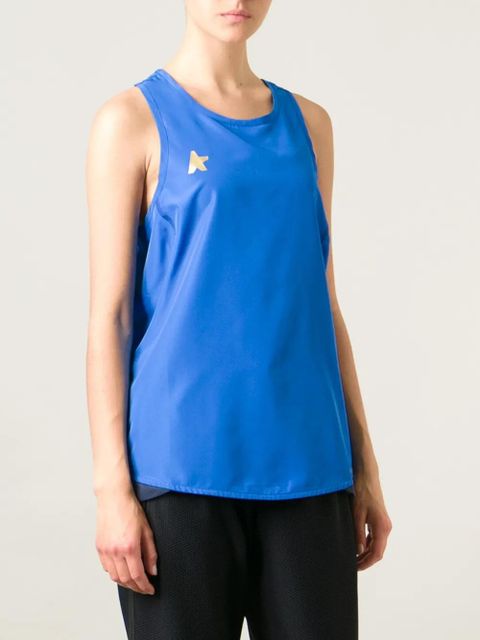 Golden Goose racer back tank top - Blue