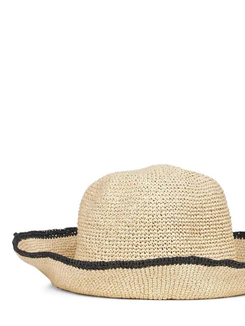 TOTEME slouching-brim paper straw hat - Neutrals - zdjęcie produktu nr 2