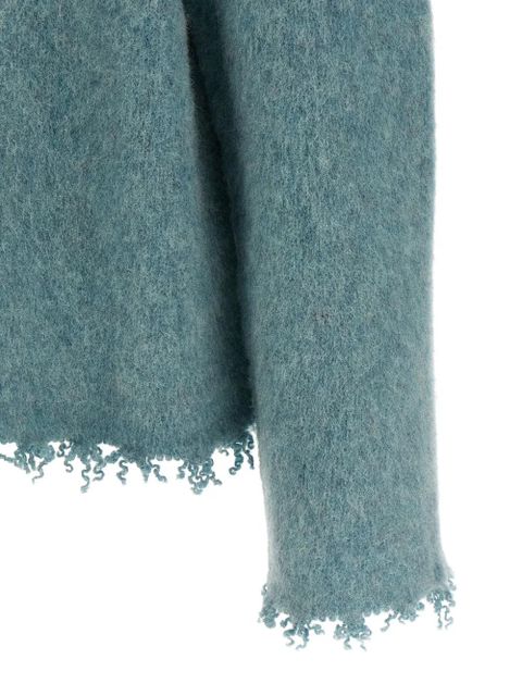 Jil Sander fringed sweater - Blue