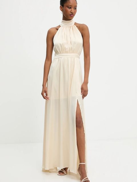 Answear.LAB sukienka kolor beżowy maxi rozkloszowana - zdjęcie produktu nr 1