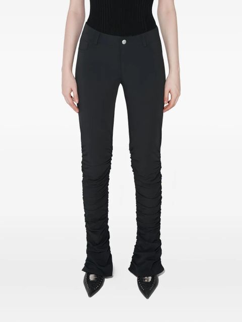 MISBHV Lara ruched-detail trousers - Black - zdjęcie produktu nr 1
