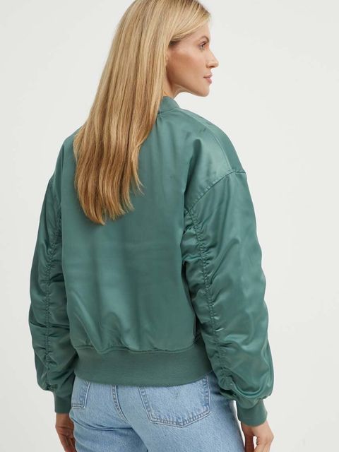 Levi's kurtka bomber damski kolor zielony przejściowa A7262