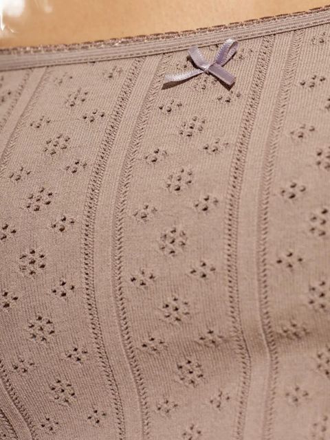 JW Anderson bow-detail open-work tank top - Neutrals