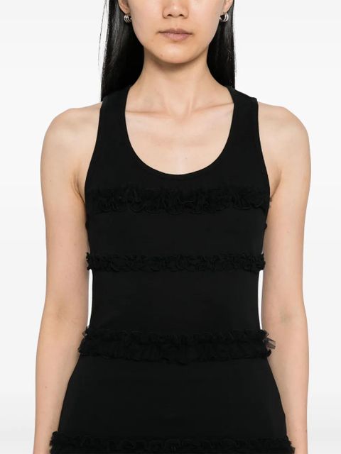 Simone Rocha ruffled frilled tank top - Black