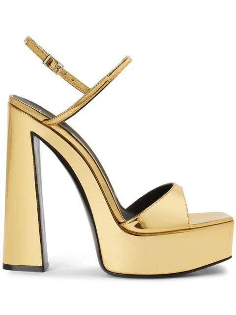 Giuseppe Zanotti Sylvy 145mm platform sandals - Gold - zdjęcie produktu nr 1