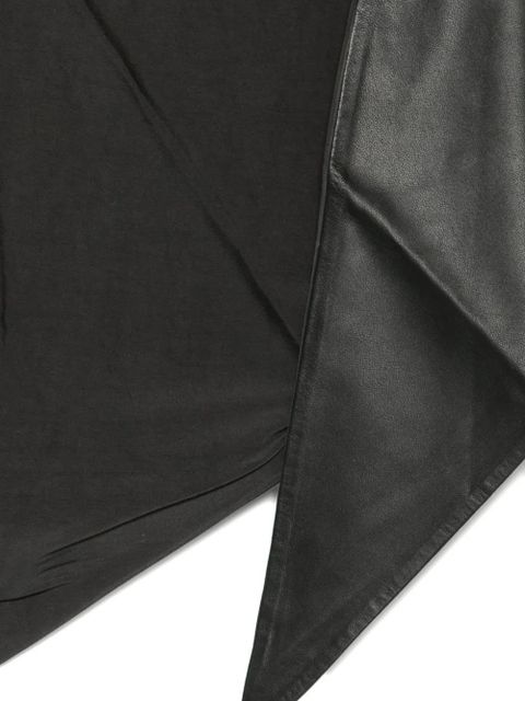 LEMAIRE triangle leather scarf - Black