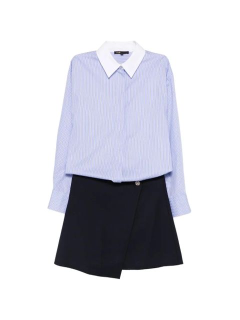 Maje striped asymmetric mini dress - Blue - zdjęcie produktu nr 1