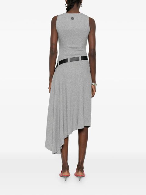 LOEWE Tank tie-detail midi dress - Grey