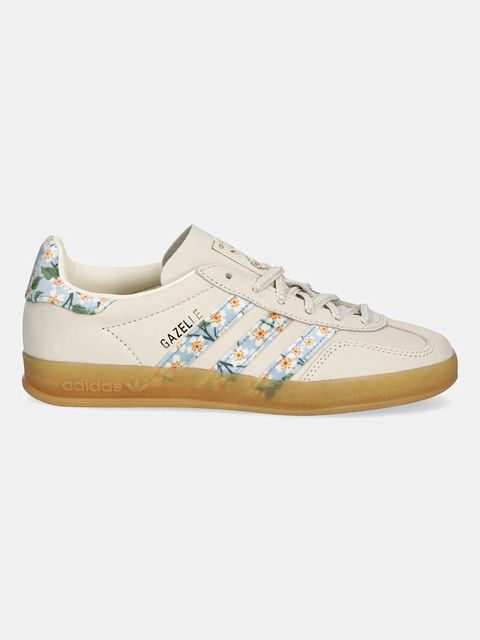 adidas Originals sneakersy nubukowe dziecięce Gazelle Indoor damskie kolor beżowy JR3601 - zdjęcie produktu nr 2