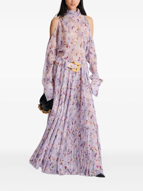 Balmain flowers-print blouse - Purple - zdjęcie produktu nr 2