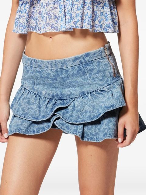 MARANT ÉTOILE LEYJE ruffled mini skirt - Blue