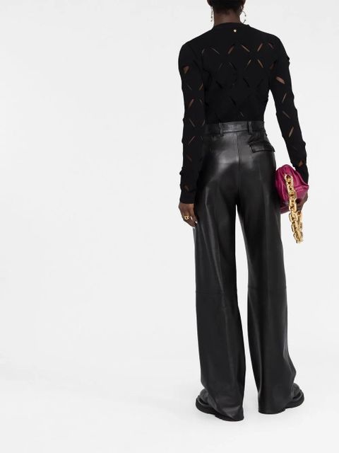 Versace cut-out knitted jumper - Black