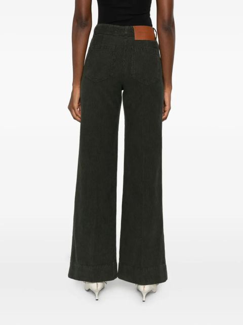 Victoria Beckham corduroy wide-leg jeans - Green