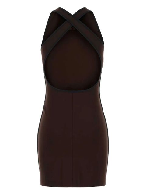 Miu Miu open-back mini dress - Brown - zdjęcie produktu nr 2