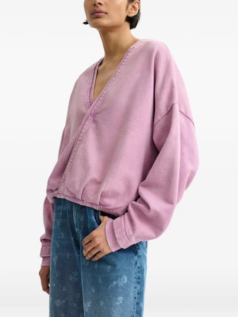 Essentiel Antwerp open-back gathered sweatshirt - Purple