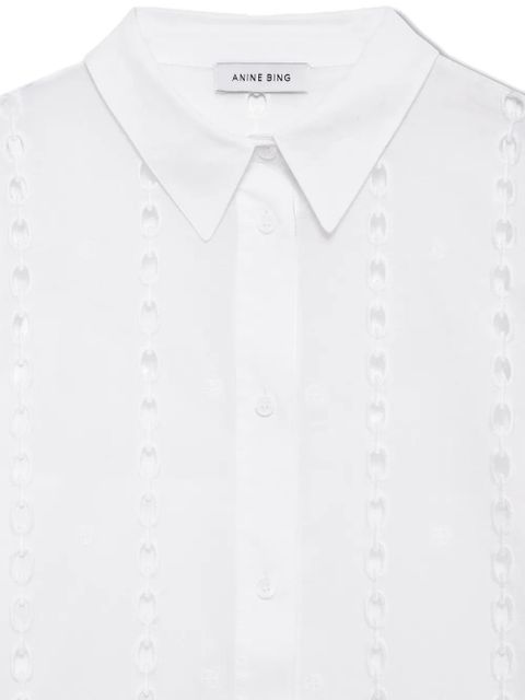 ANINE BING Mariane broderie anglaise dress - White