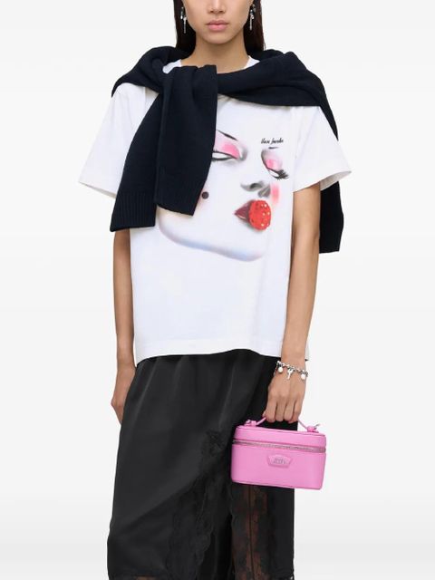 Marc Jacobs logo-zip leather mini bag - Pink